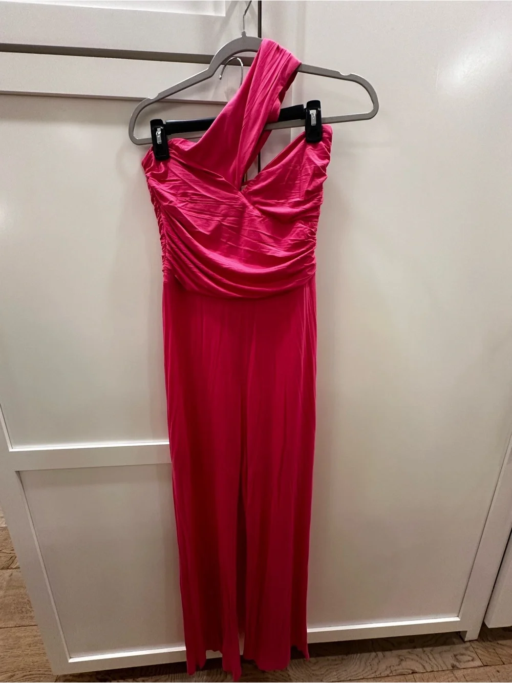 Lovers + Friends One-Shoulder Hot Pink Jumpsuit - Picture 2 of 3